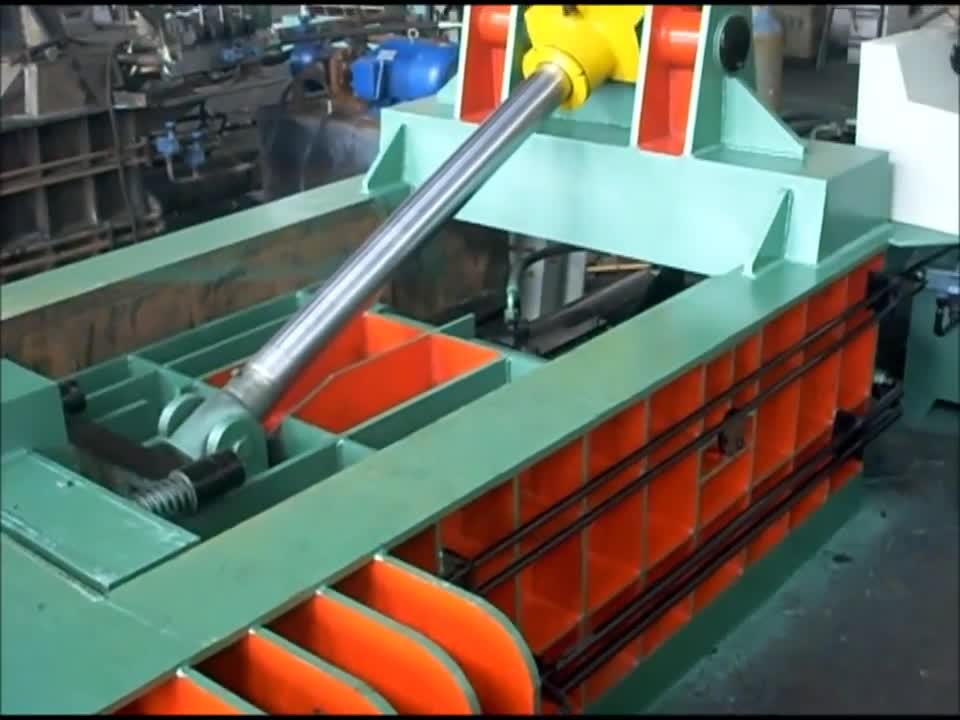Scrap Metal Crushed In Baler