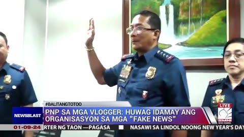 PNP sa mga vlogger: Huwag idamay ang organisasyon sa mga "fake news"