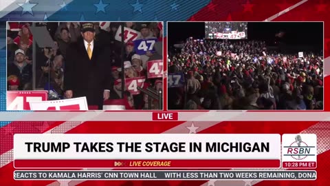 Trump takes the stage in Michigan