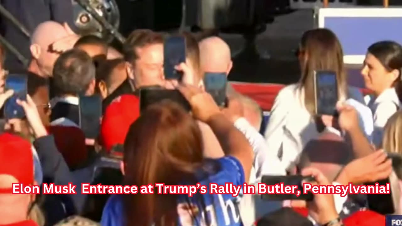 Elon Musk Entrance at Trump’s Rally in Butler, Pennsylvania!