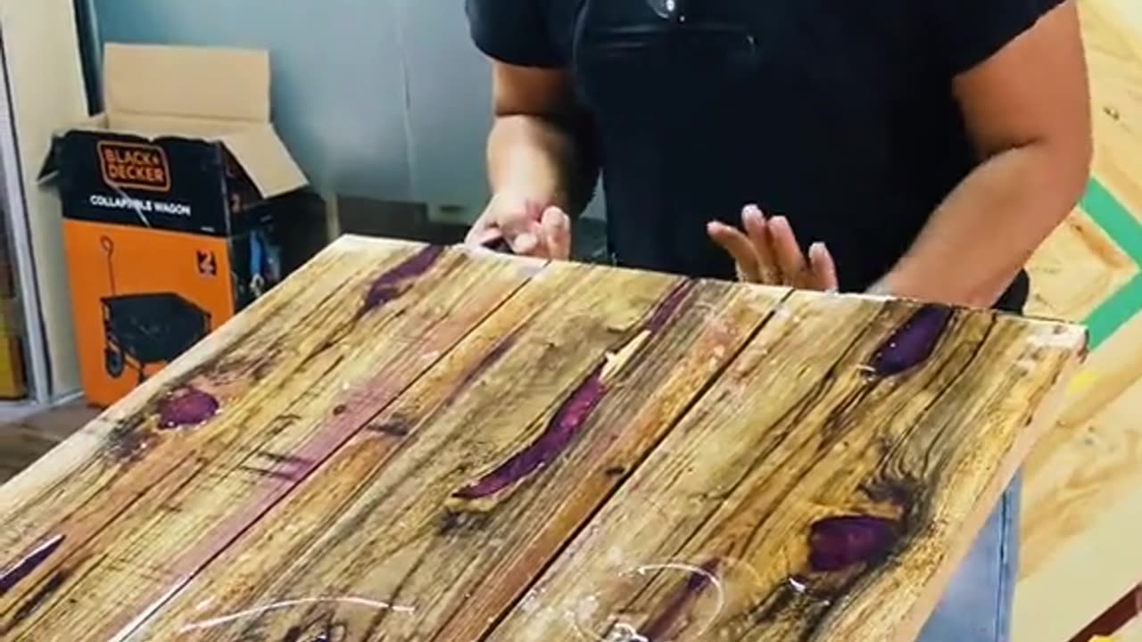 The Rustic Resin Epoxy Table.