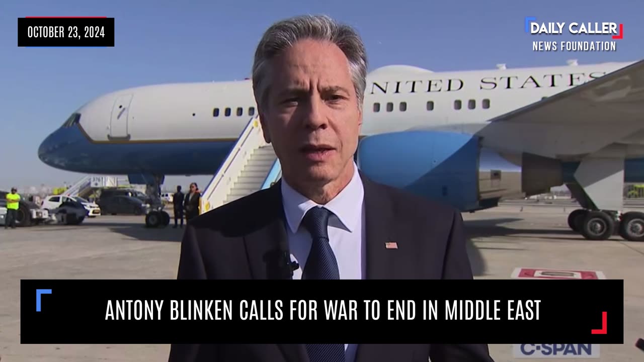 Antony Blinken Calls For War To End In Middle East