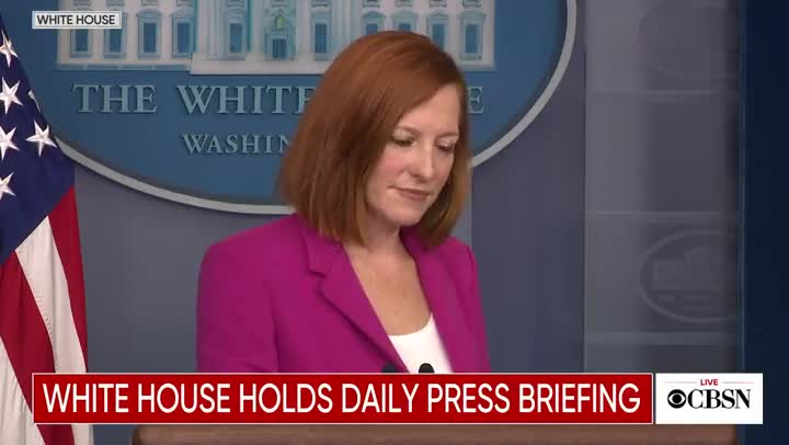 Psaki attempts to correct what Biden said last night regarding the USA's commitment to defend Taiwan