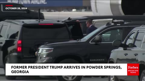 BREAKING NEWS: Former President Trump Arrives In Powder Springs, Georgia