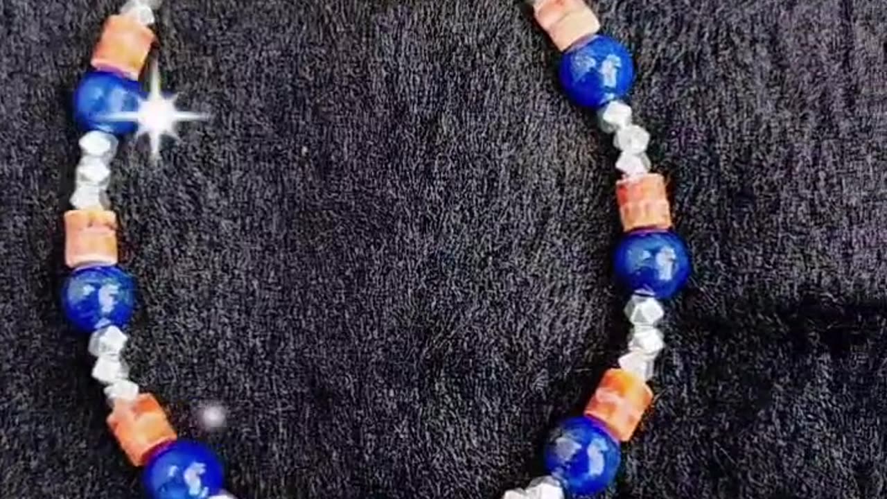 GN-20240925-04 S925 Silver Lapis Orange spiny oyster Delicate Bracelet Natural Gemstone Jewelry