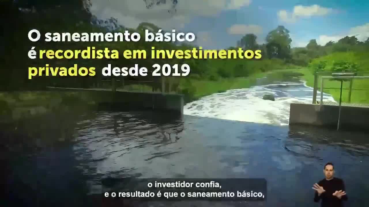 Bolsonaro: Marco do Saneamento rendendo frutos