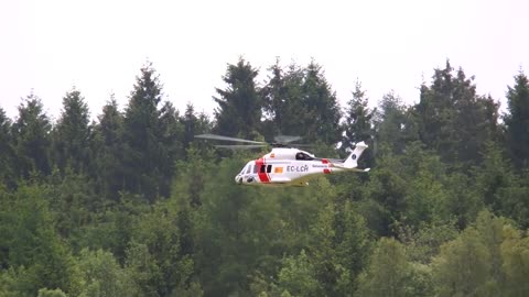 WOW !!! TURBINE EXPLOSION RC AW-139 BIG SCALE MODEL TURBINE HELICOPTER FLIGHT DEMO AND HARD LANDING
