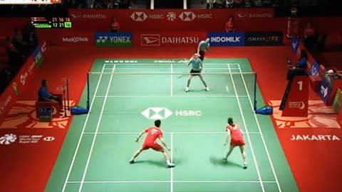 Badminton match video