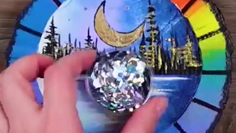 Simple art wooden painting