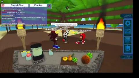 Rouge the Dark plays Roblox