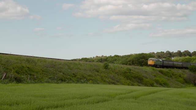 Train passing through the track