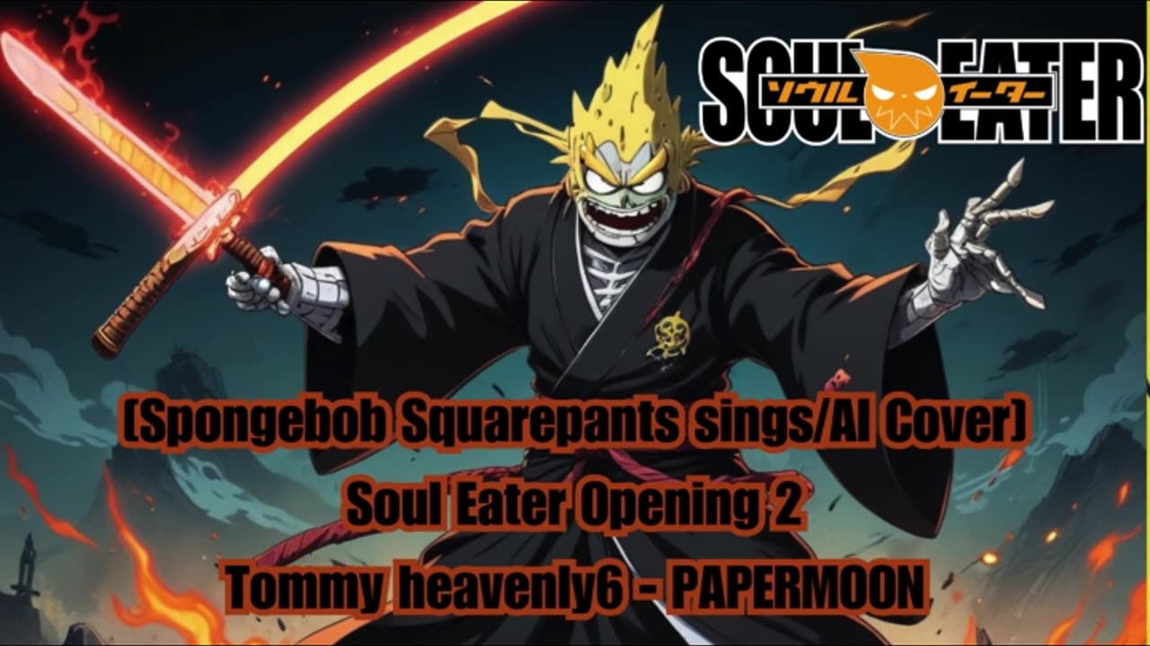 [SpongeBob sings/AI Cover] Soul Eater Opening 2 Tommy heavenly6 - PAPERMOON