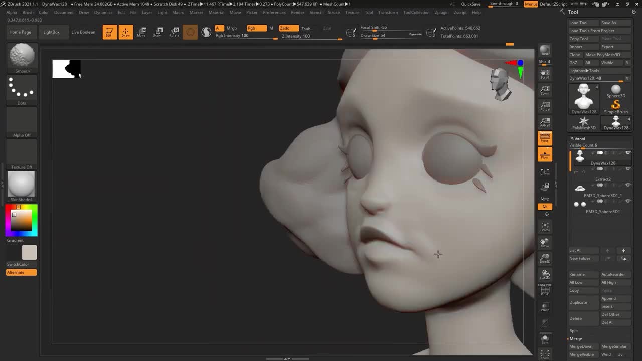 The Girl In Zbrush Software