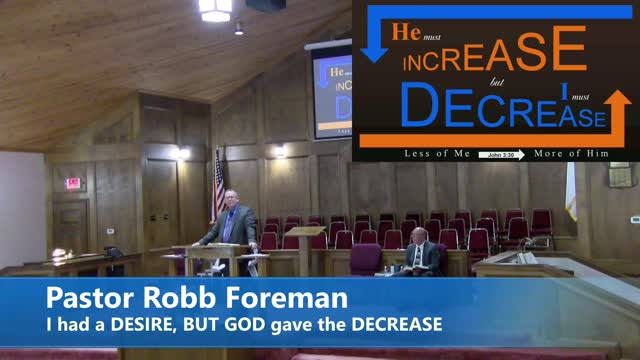 I had a DESIRE, BUT GOD gave the DECREASE