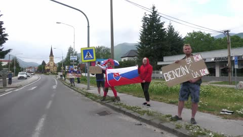 8.7.2022 SLOBODNÍ OBČANIA TURCA na Vrútockej ceste...SMRŤ FAŠIZMU.