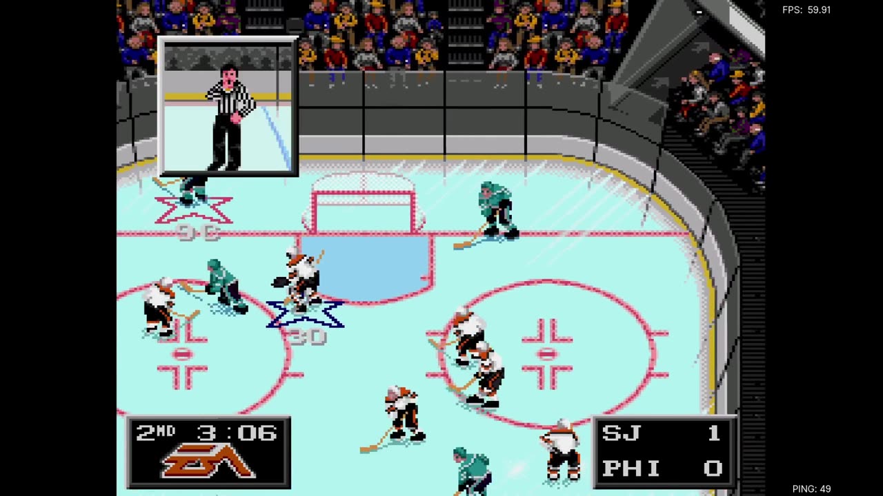 NHL '94 Franchise Mode 1990 Regular Season G18 - Len the Lengend (SJ) at IAmDroot (PHI)