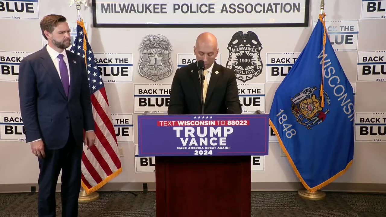 The Milwaukee Police Association endorses President Trump and J.D. Vance.