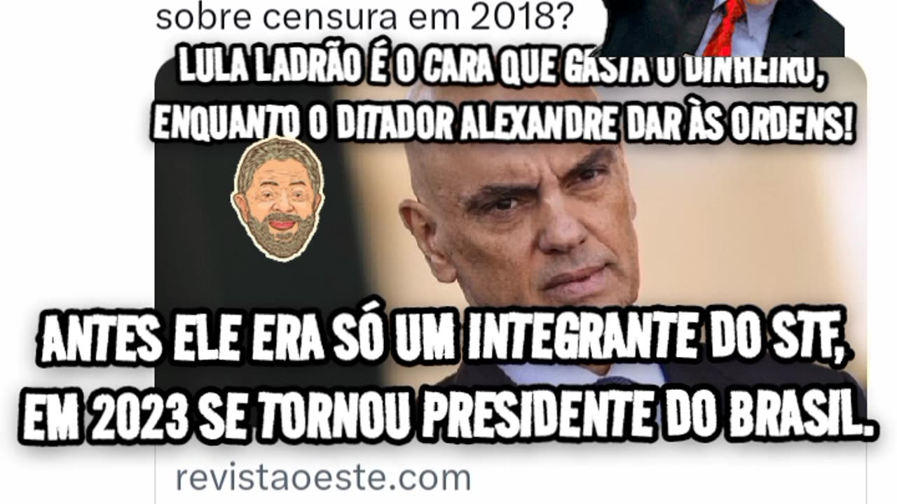 A LIBERDADE DA PRISÃO PELO CARGO DA PRESIDÊNCIA, ALEXANDRE NAZISTA É QUEM GOVERNA E LULA LADRÃO GASTA E VIAJAR,ESSE FOI O COMBINADO.