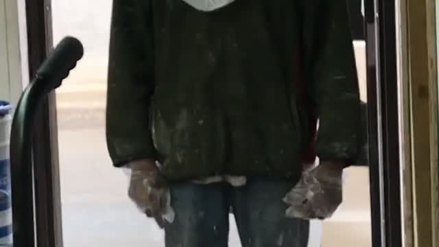 Man Placing Order in a Unique Mask During COVID