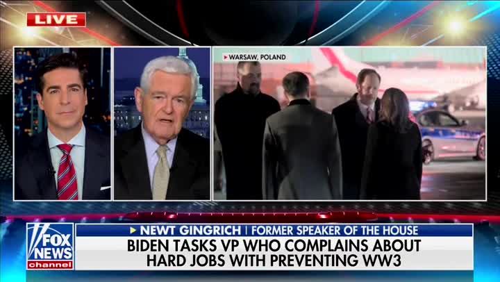 Gingrich Rips 'Lack Of Seriousness' Of Biden Admin For Sending Harris To Poland