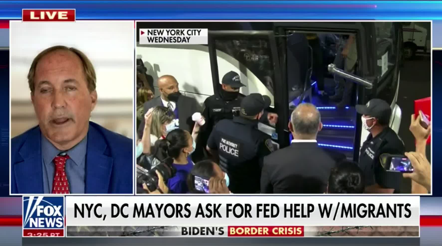 Texas Attorney General Ken Paxton responds to claims that illegal migrants are forced onto buses to New York and DC against their will