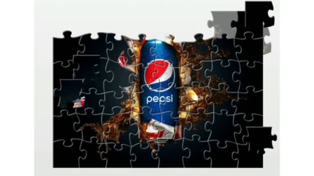 Puzzle. Pepsi Cola brand logo.