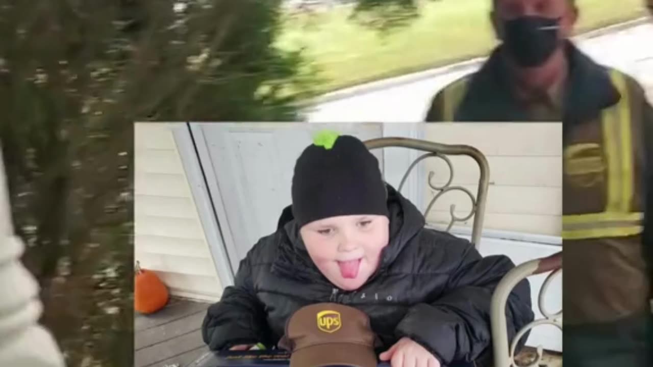 UPS drivers deliver a package to a special customer. 🥲❤️🔥