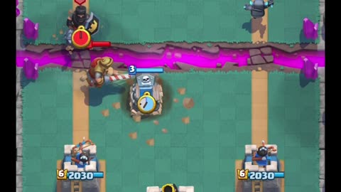 How to counter this attack at level 6 in Clash Royale P1?