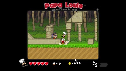 0222-Jugando: papa louie, nivel 4, (minijuego)