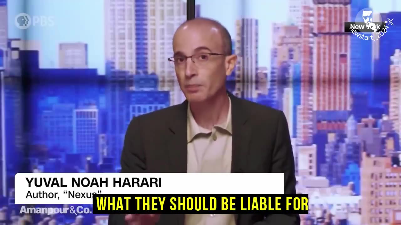 Yuval Noah Harari: "That corporations should be liable for the actions of their algorithms.