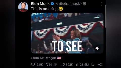 ELON MUSK GIVES KAMALA A LITTLE AIR TIME