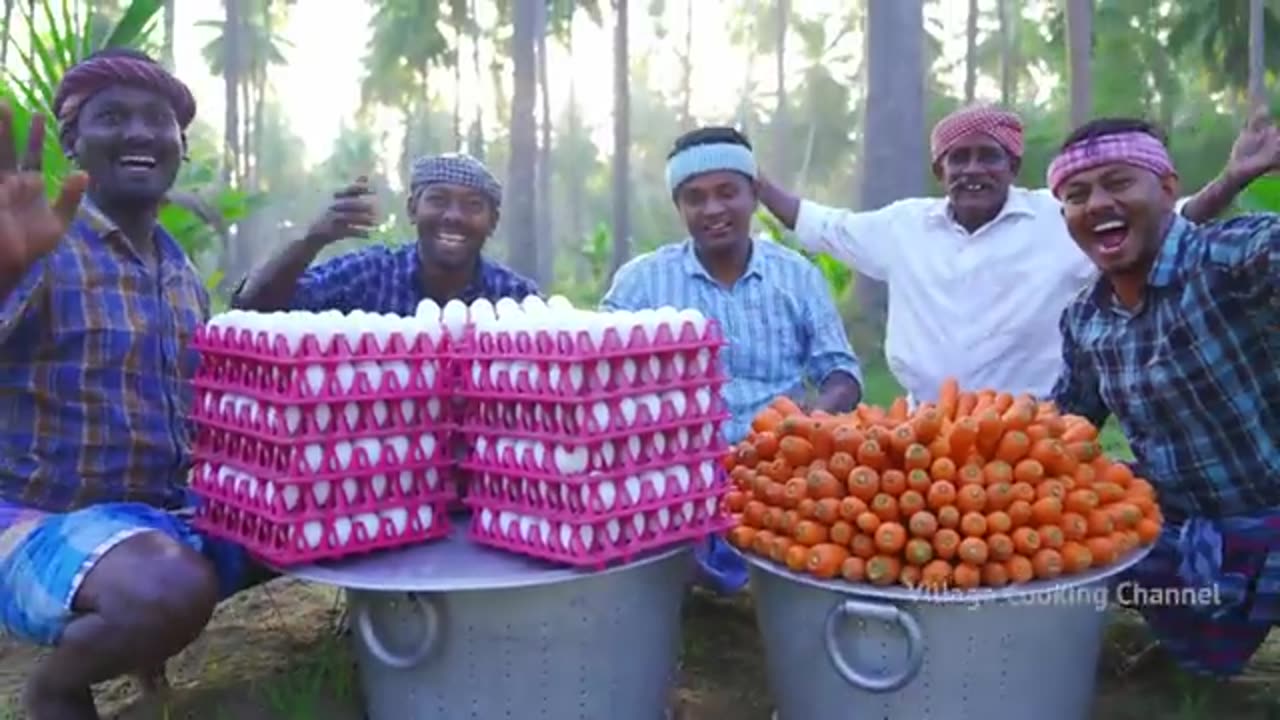 CARROT with EGG | Unique Carrot and Egg Recipe Cooking in indian Village