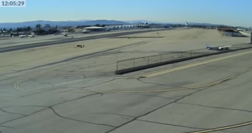 Cessna 120 caught in helicopter wake turbulence.webm