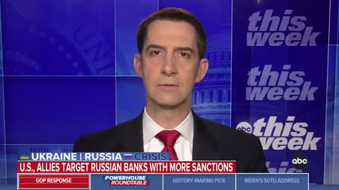 Sen Cotton: We Need To Impose Sanctions On Russian Oil And Gas!
