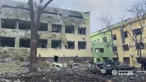 Children's hospital in Ukraine hit in air strike
