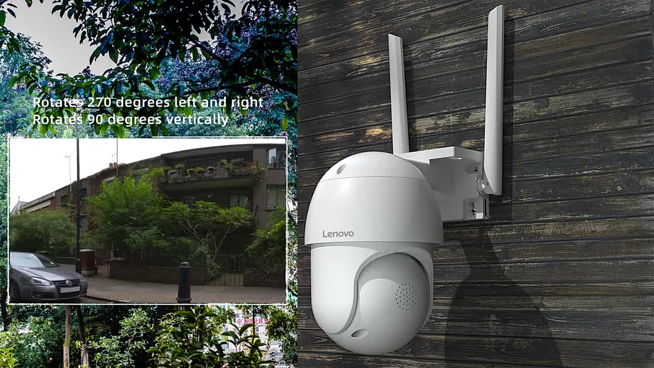 Lenovo 3mp ptz wifi ip camera outdoor 4x digital zoom night