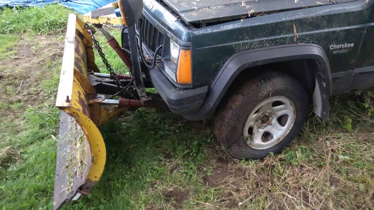 Picking up the plow Jeep.