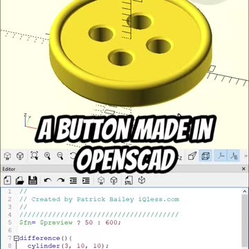 OpenScad: Make a Button