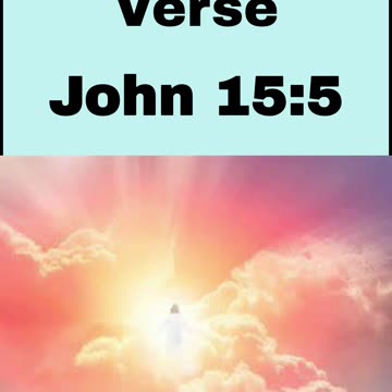 Daily Bible Verse - John 15:5