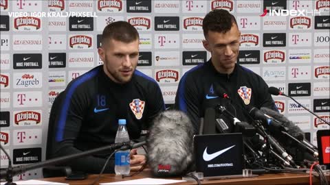 Ivan Perišić i Ante Rebić na konferenciji za medije o utakmici protiv Rusije