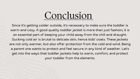 How Toddler Jackets Protect from Cold and Wind