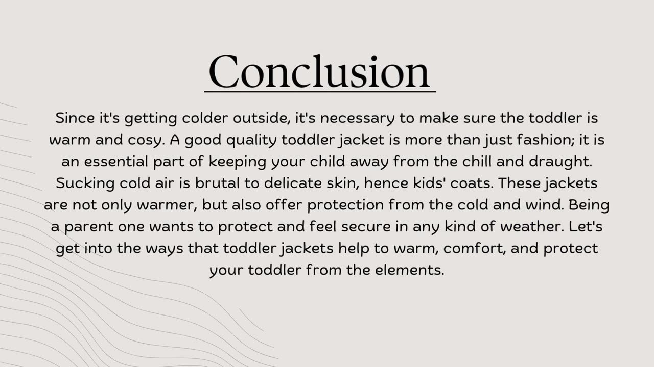 How Toddler Jackets Protect from Cold and Wind