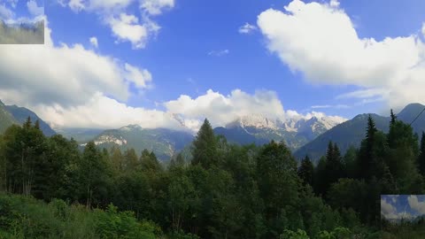 The blue sky and white clouds