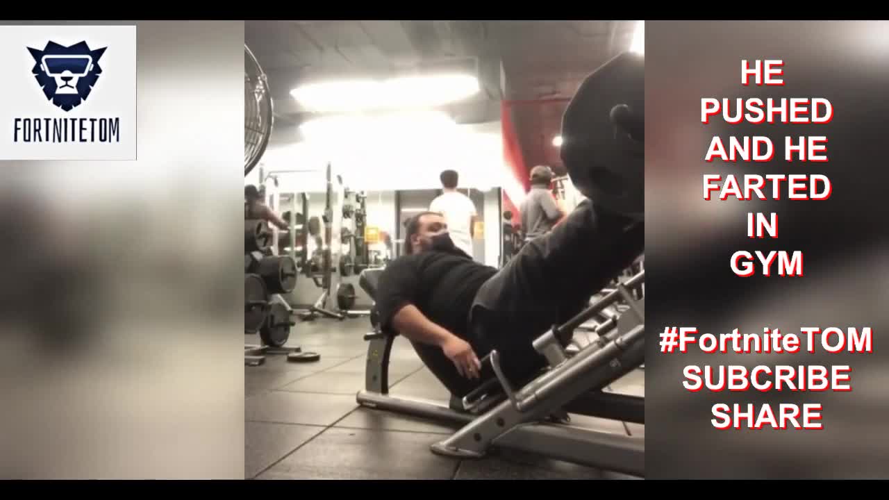 BIG GUY FARTS LOUD IN THE GYM,Try Not To Laugh #FortniteTOM