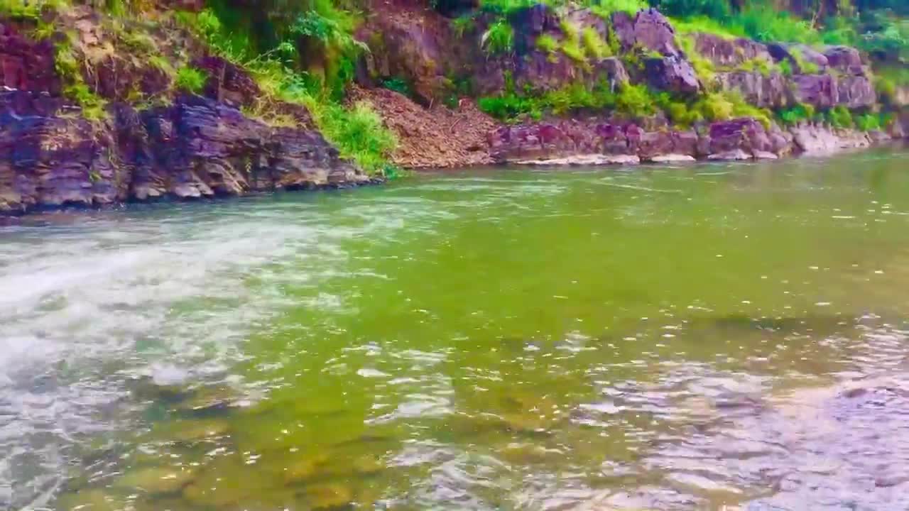 Nature Relaxation - Mountain River Water Sound for relaxation | Stream Water Sound