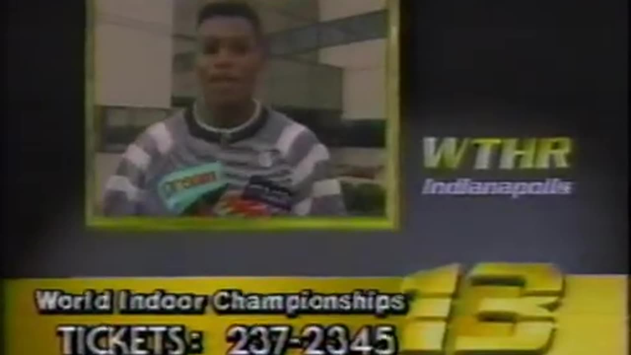 January 23, 1987 - Olympian Carl Lewis WTHR Promo for Indianapolis World Indoor Championships