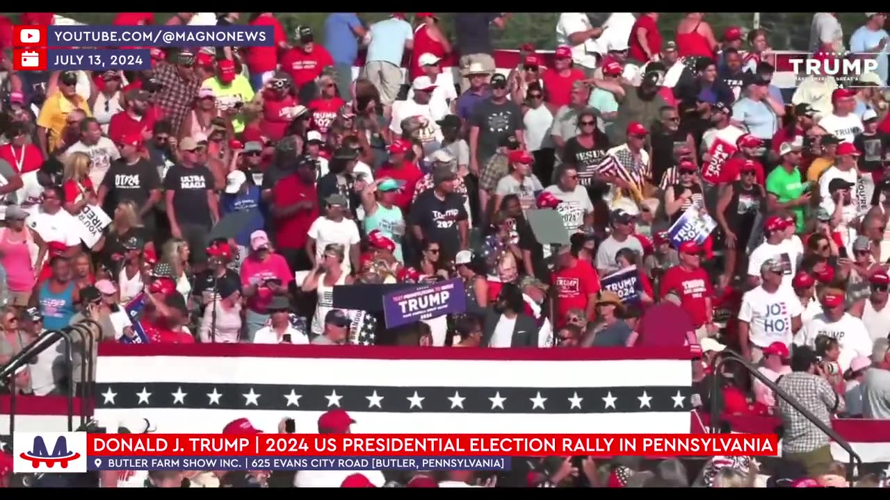 President Donald J. Trump was Shot in the Head Today at a Rally