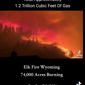 Massive Wildfire in Wyoming, USA. All by design