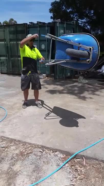 Tradie Tricks Wheelbarrow Kickflip