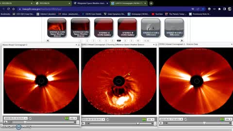 CME inbound I think from south pole of the Sun